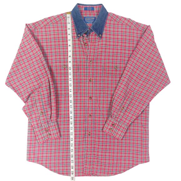 Pendleton Shirt Mens Sz M Denim Western Yoke Pockets Rodeo Cotton Rockabilly - Picture 5 of 9